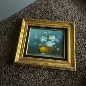 gold antique picture and frame